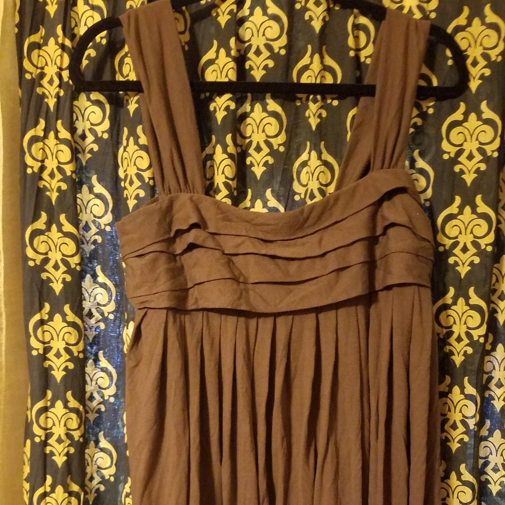 Brown SUPER SOFT cotton dress or swim coverup